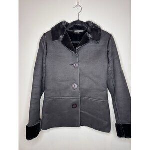Patrick Mendes Jacket Velvety Soft Faux Suede Lux Black Size 1 US M France